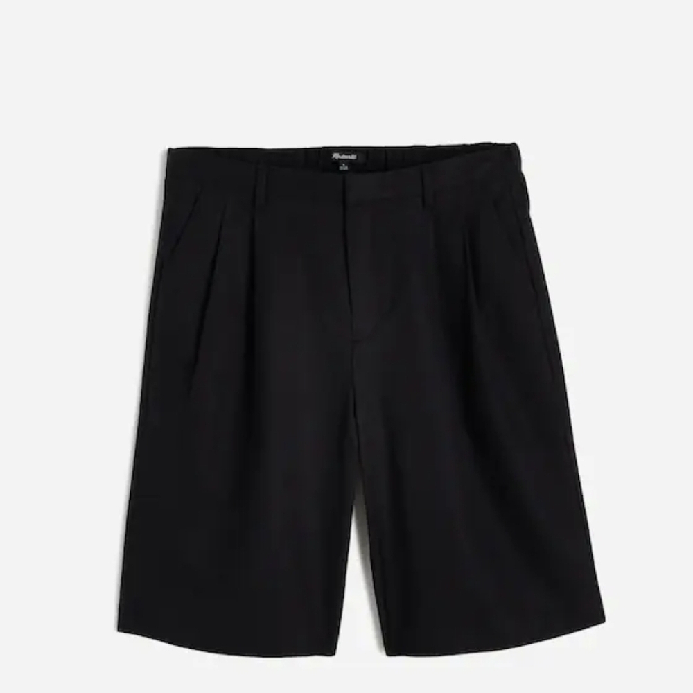 Madewell Relaxed Pleated Trouser Shorts in Drapey Twill Size 10- NWT